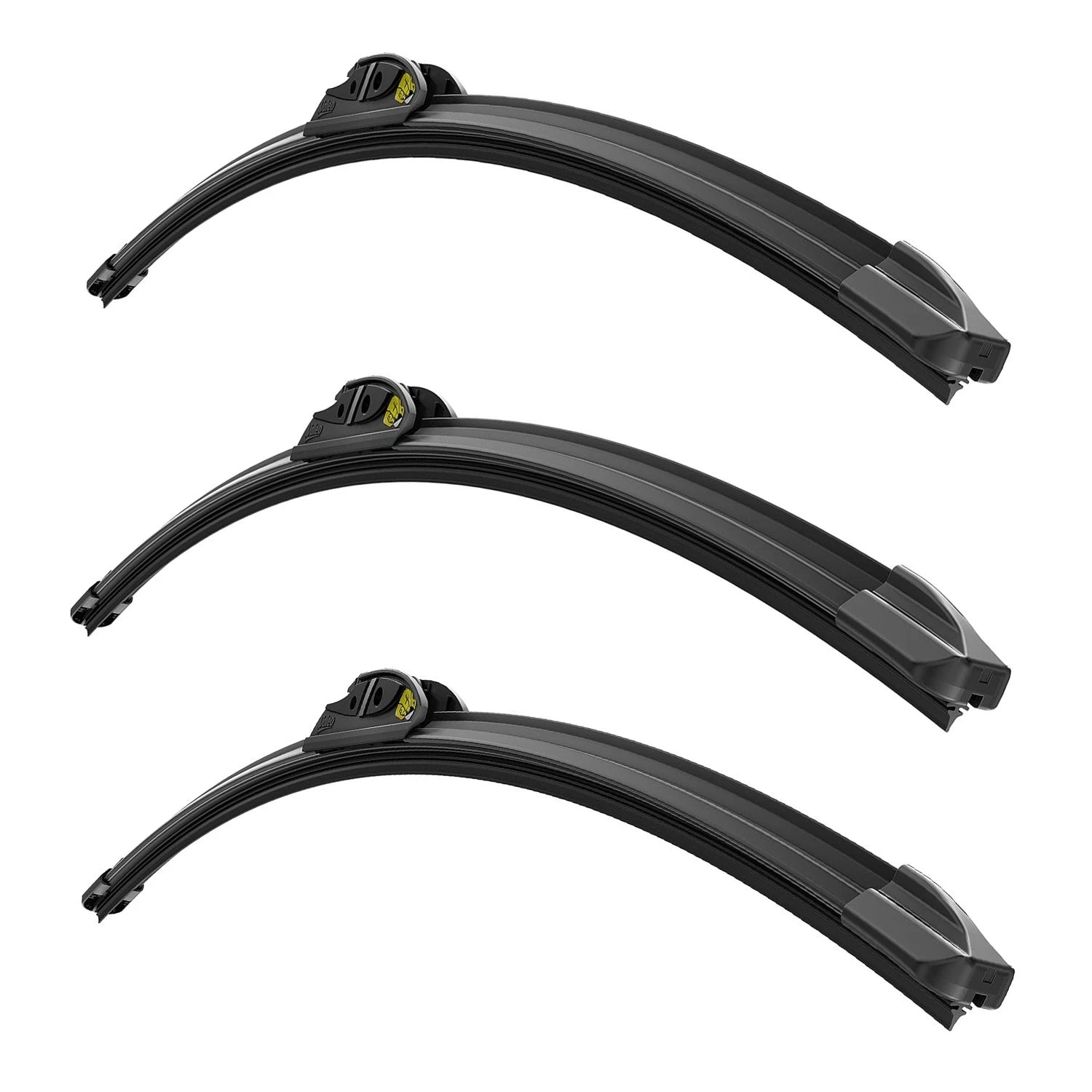 3pc Wiper Blade Kit for Valeo Ultimate Beam (Front 21", 20"; Rear 15")