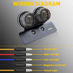 Smoked LED Dual Tail Light for Motorcycle (Fits )
