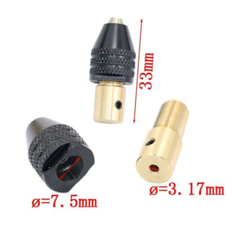 Keyless Drill Chuck Adaptor for 1/4 Shank Drill (0.3-3.5mm)