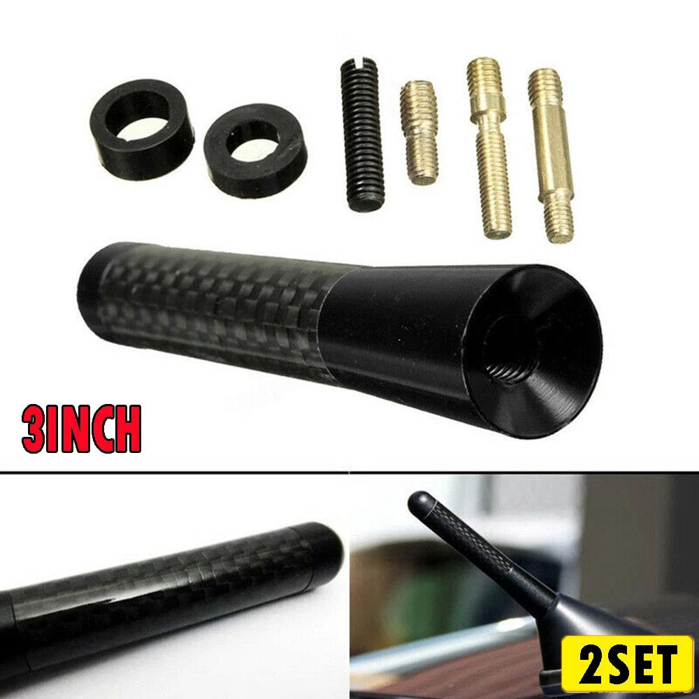 Set of 2 Carbon Fiber 3-Inch Antennas for Toyota (FM)