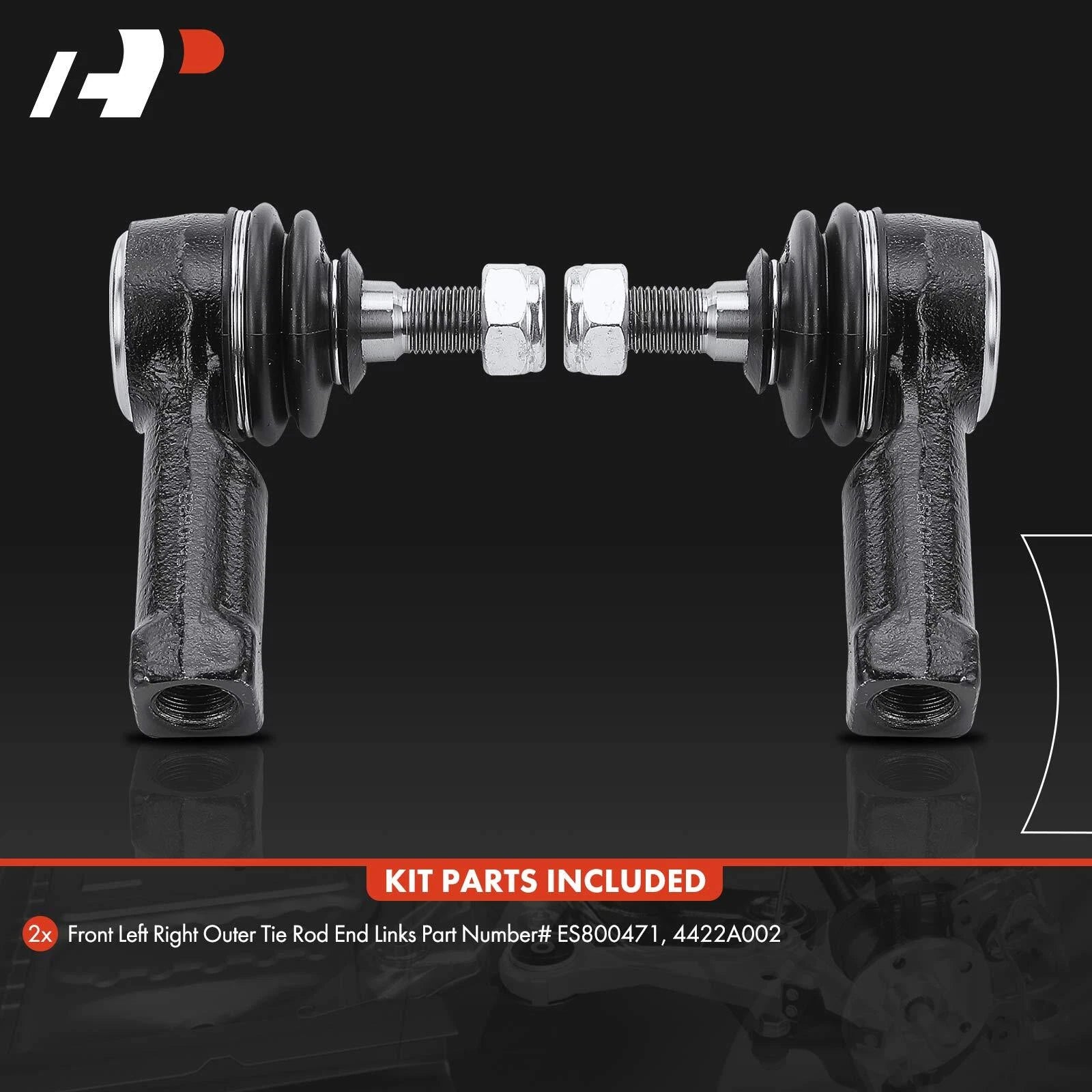 2X Front Outer Tie Rod End for Mitsubishi Outlander (2007-2019) Lancer (2008-2017)
