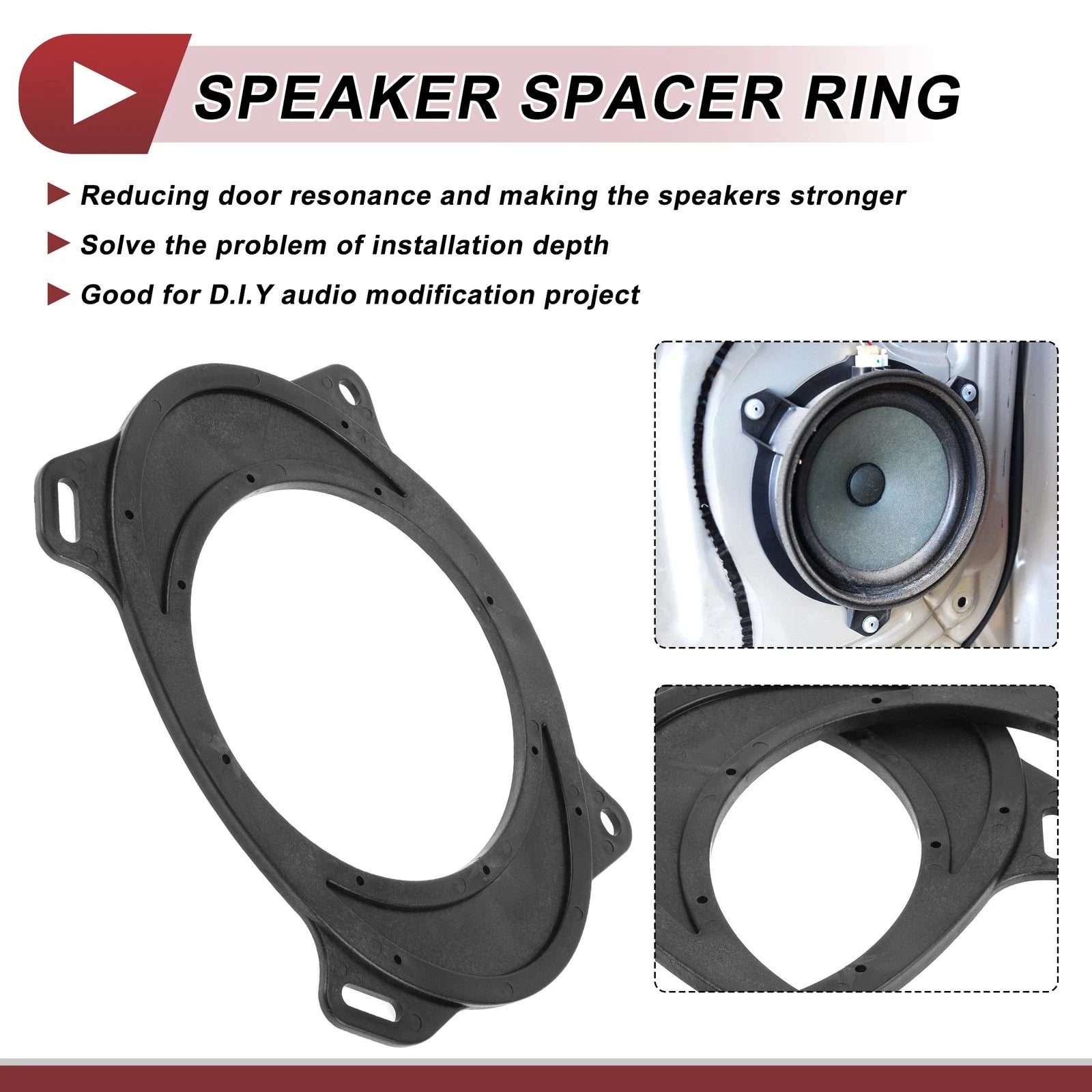 2X Speaker Spacer Ring Adaptor for Toyota Corolla (2003–2013) 6"x9"