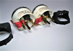 Set of 2 Faria GP9767A 2" Chesapeake White 80 PSI Oil Pressure Gauges
