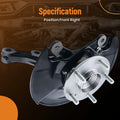 Front Steering Knuckle & Wheel Hub Bearing Assembly for Honda Civic (2016–2021) KA698450