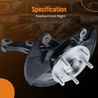 Front Steering Knuckle & Wheel Hub Bearing Assembly for Honda Civic (2016–2021) KA698450