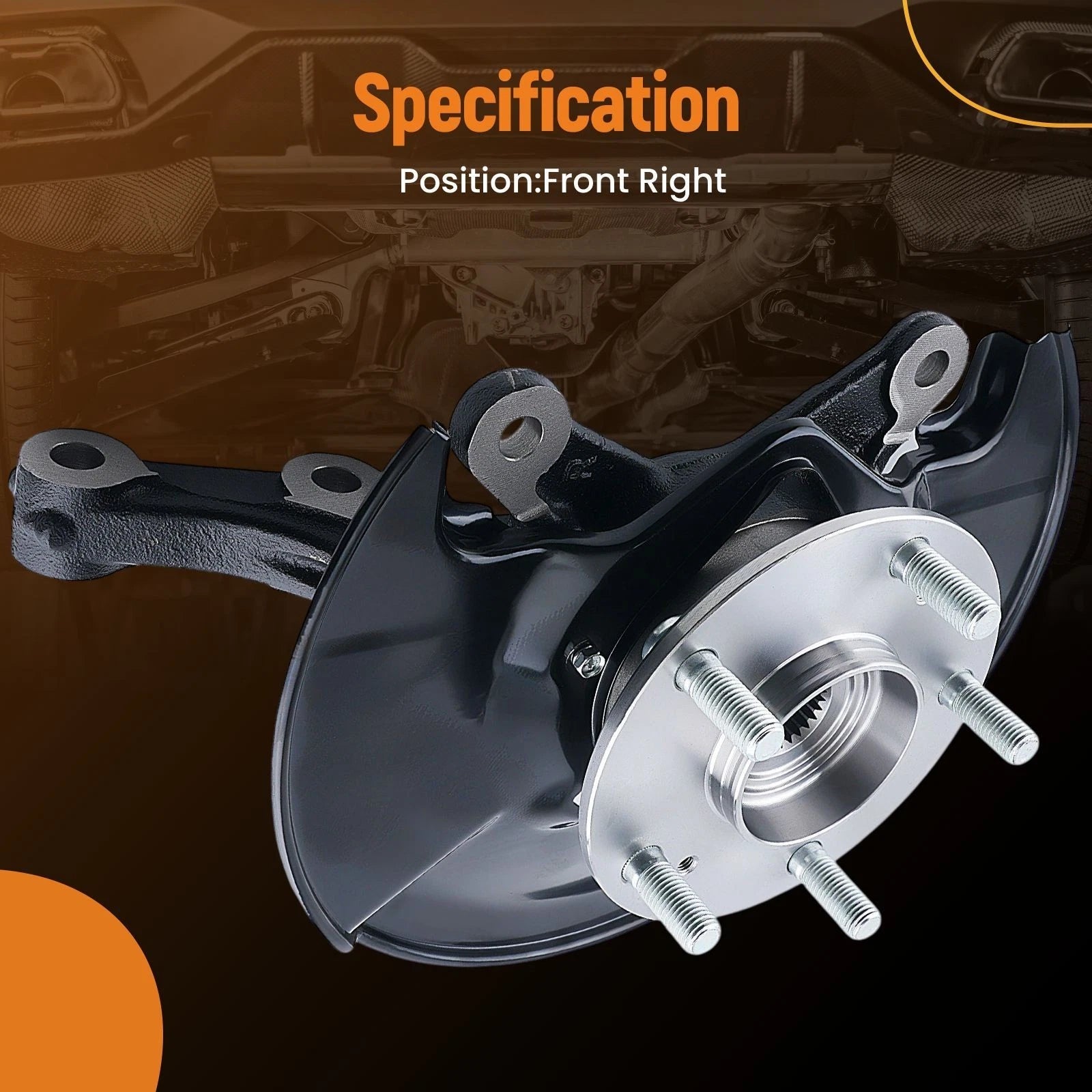 Front Steering Knuckle & Wheel Hub Bearing Assembly for Honda Civic (2016–2021) KA698450