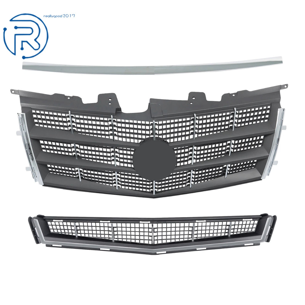 Complete Front Grille Set with Chrome Accent for Cadillac CTS (2008-2011)