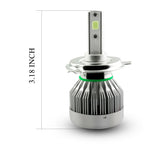 2x COB H4 HB2 9003 LED Headlight Bulbs for High Low Beam (8000K)