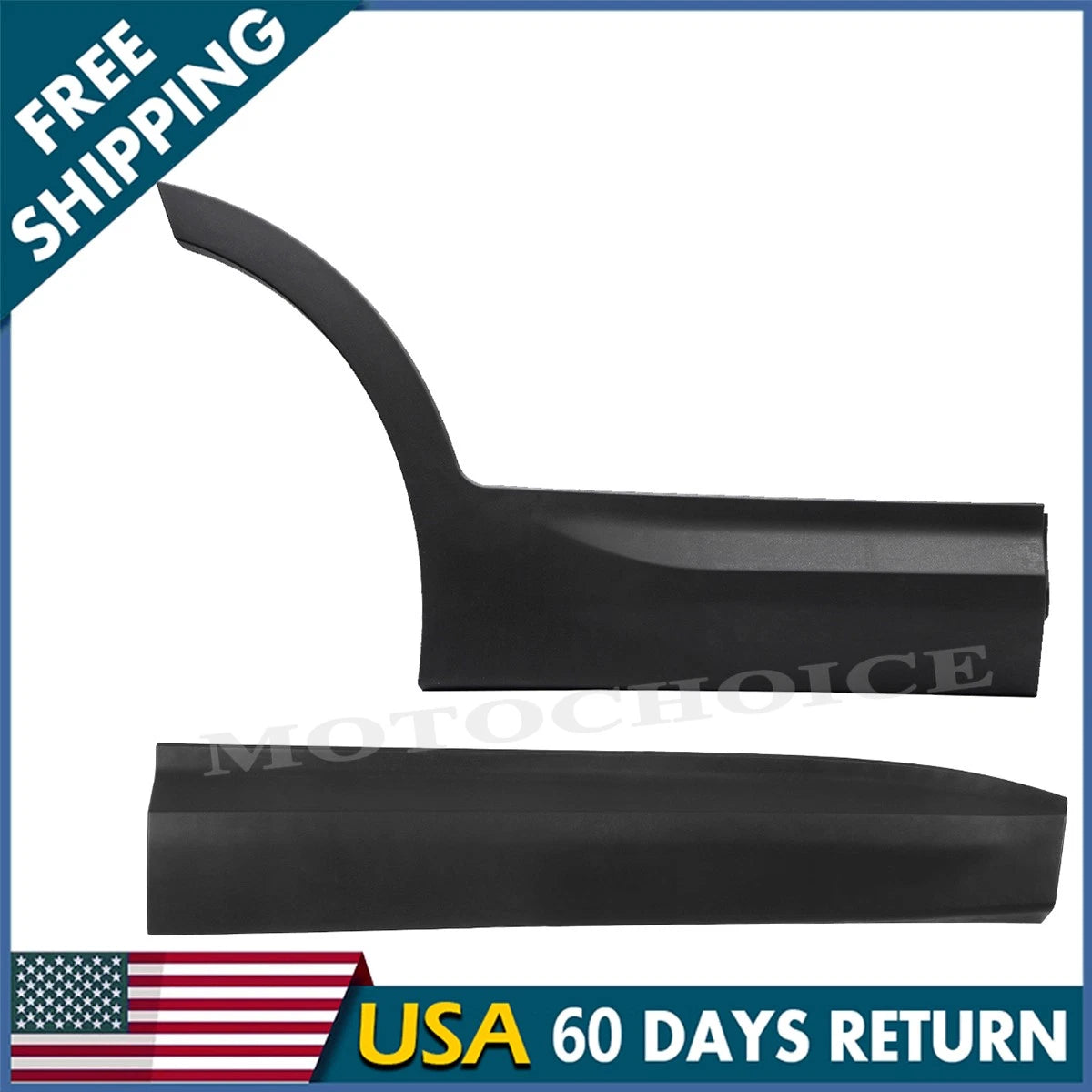Set of 2 Front & Rear Right Door Lower Molding Garnish for Hyundai Santa Fe (2013–2018)