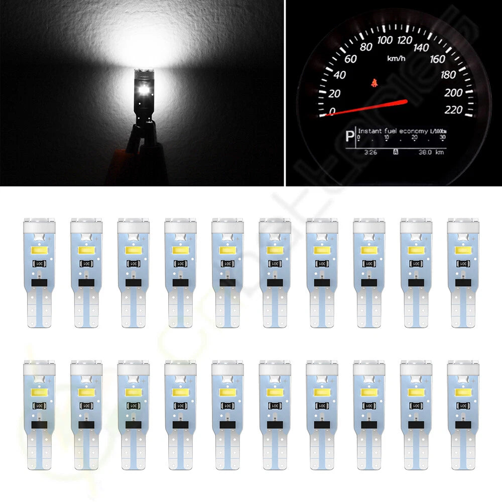 20X T5 Wedge White SMD LED Dash Instrument Gauge Light Bulbs for (N/A)