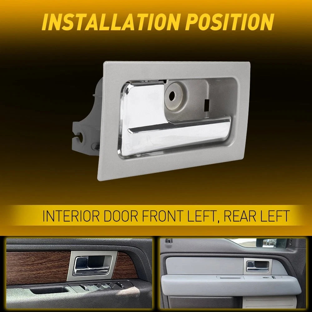 Interior Door Handle LH Driver Side Platinum Chrome for F150 (2009–2014) EPY