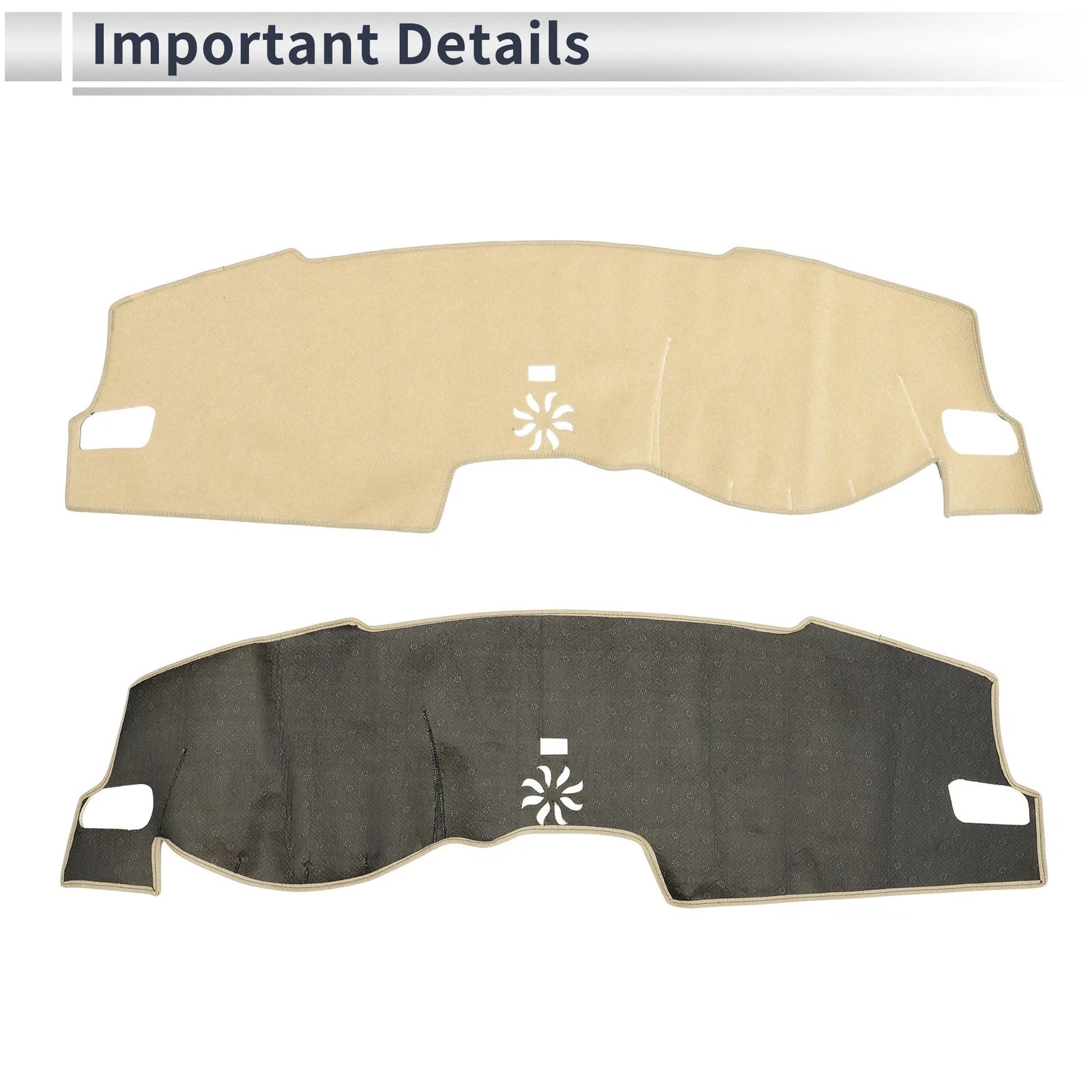 Dashboard Cover Mat for Honda Civic FL5 (2022–2024) Sun Protector Beige