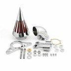 Chrome Spike Air Cleaner Intake Filter for Harley EFI Twin Cam Softail (2000–2017)