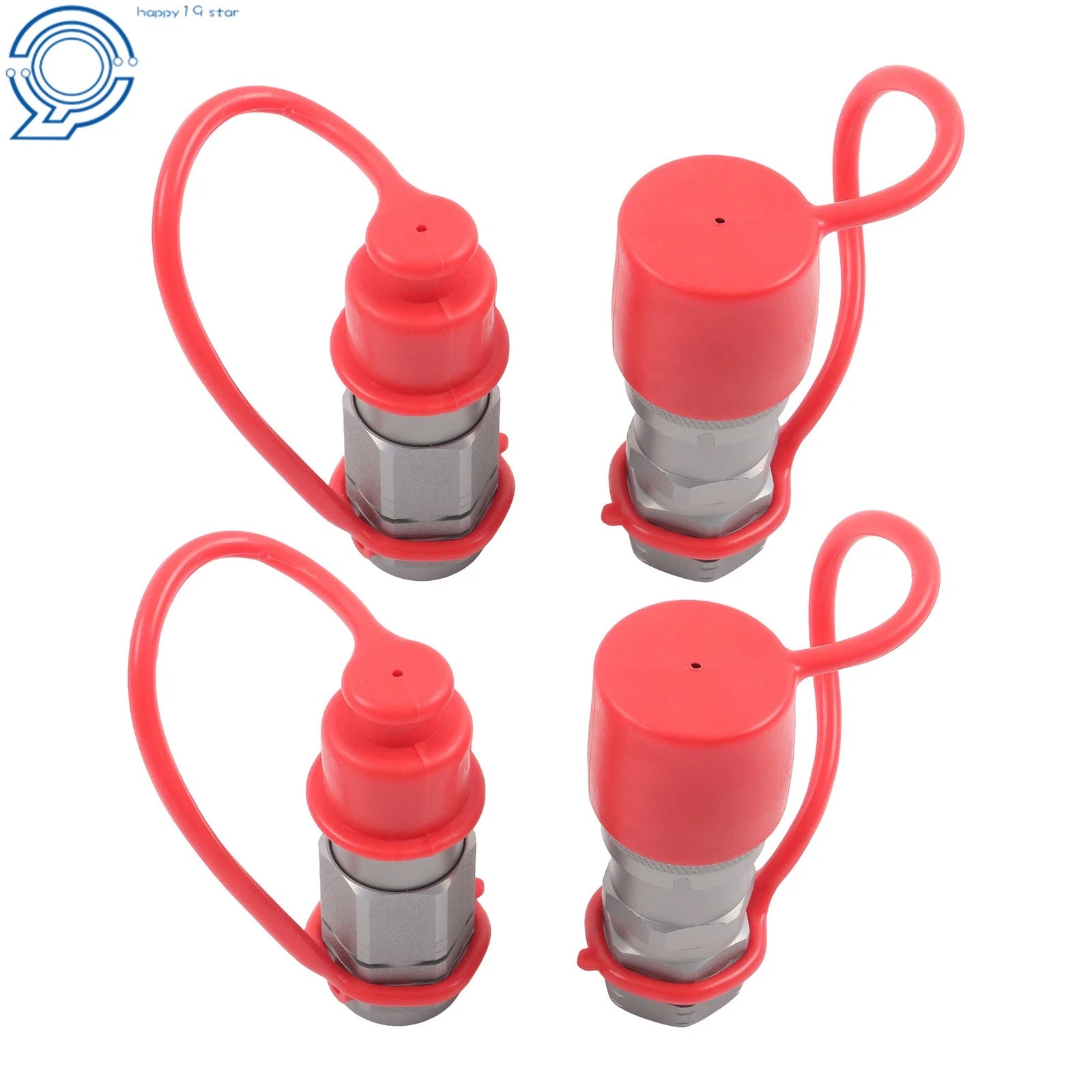 2X 3/8" Flat Face Hydraulic Quick Coupler Set for (NPT)