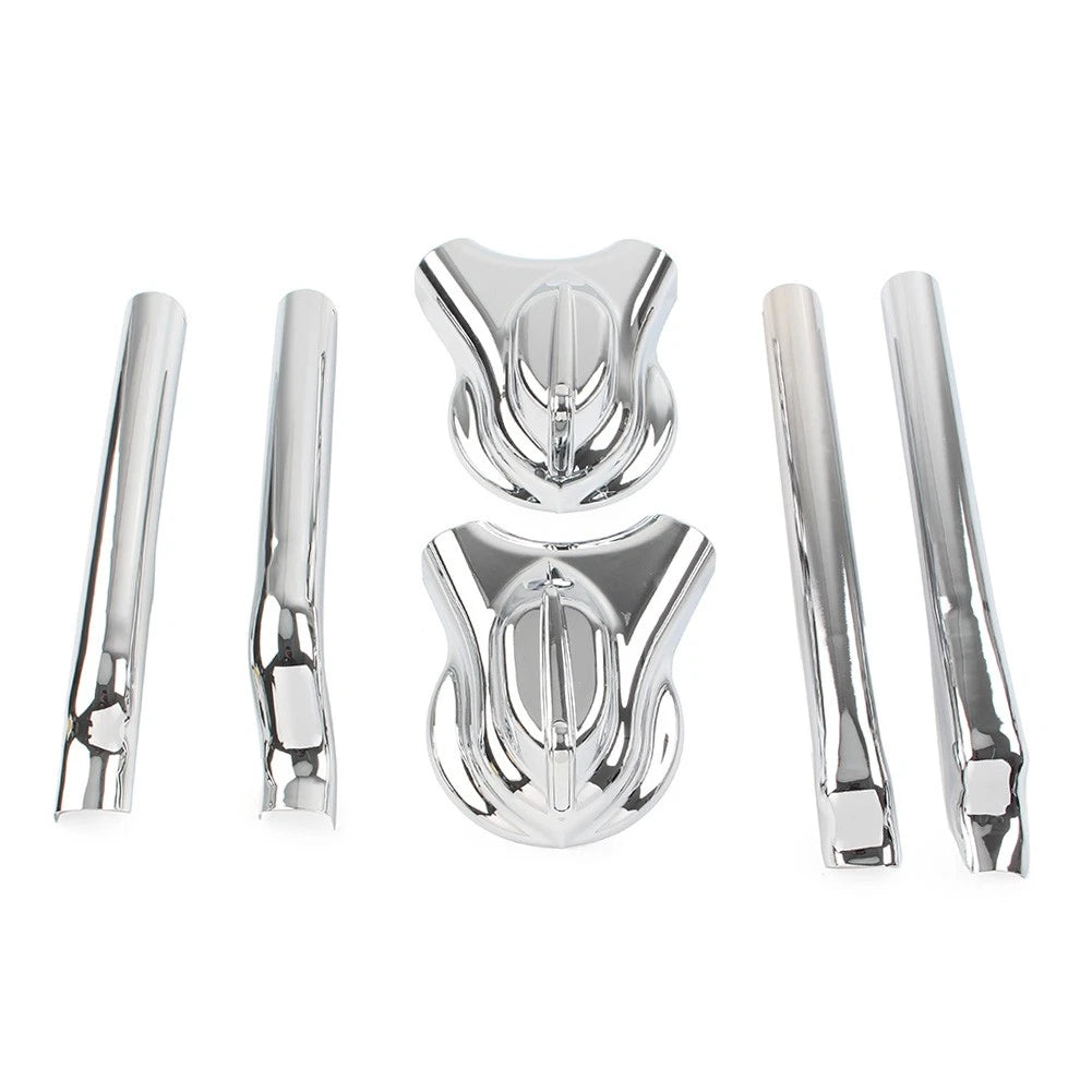 Rear Phantom Swingarm Axle Cover Kit for Harley Softail FXST FXSTC FLSTC (Chrome)