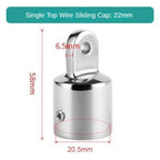 Set of 2 Stainless Steel Boat Eye End Caps