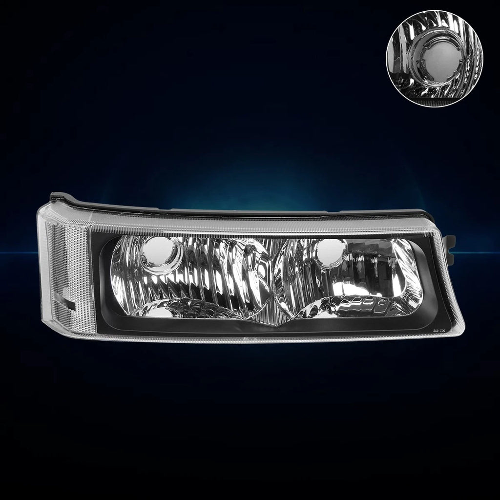 Bumper Lights for Silverado/Avalanche (2003–2007) Black Housing Clear Corner