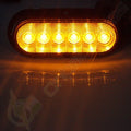 6x Amber LED Stop/Turn/Tail Brake Reverse Light Flange Mount for Truck Trailer