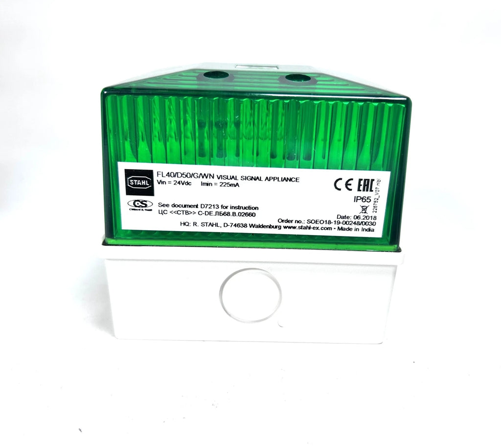 Clifford & Snell FL40/D50 V4 Green Alarm Flash Light for 24V Vehicles