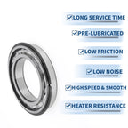 Deep Groove Ball Bearing 6016NR for Scooter Skateboard Wheel (80x125x22mm)