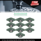 Set of 10 Pillow Block Flange Bearings for 3/4" Bore