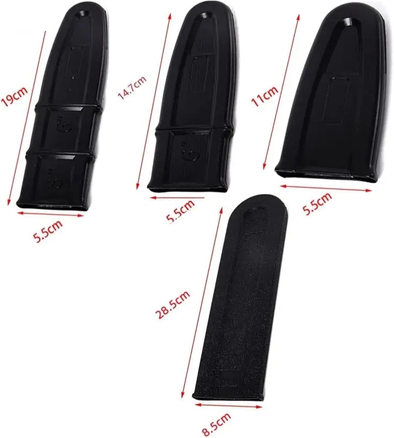 Set of 4 Lithium Chainsaw Guide Bar Sleeves (4", 6", 8", 10")
