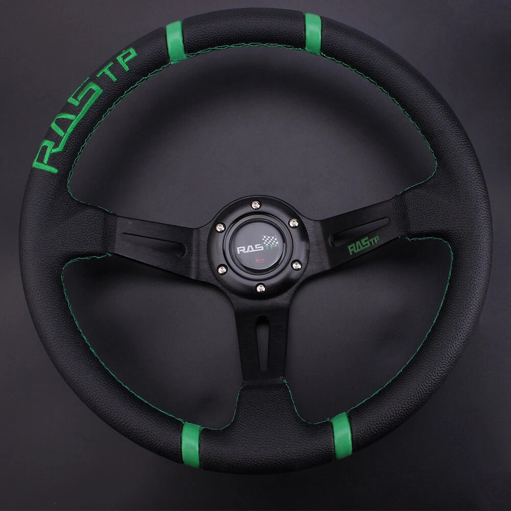 14-Inch Deep Dish Drifting Steering Wheel for Universal Fit