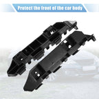Pair of Front Bumper Bracket 71193-TR0-A01 for Honda Civic (2012) Plastic Black
