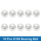 Set of 10 Precision 25mm G100 Steel Ball Bearings