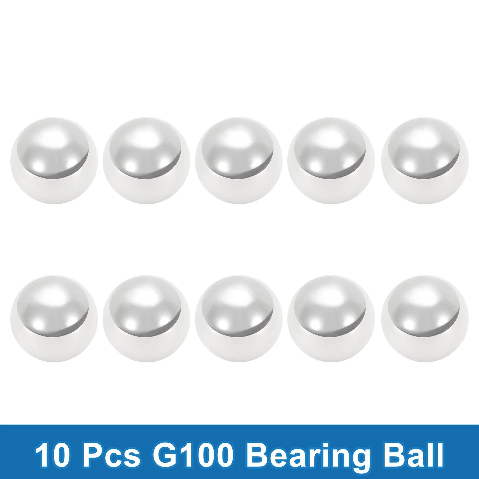 Set of 10 Precision 25mm G100 Steel Ball Bearings