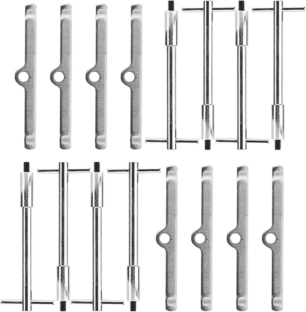 Chrome Tall T-Bar Valve Cover Hold Down Kit for SB Chevy (283–350)