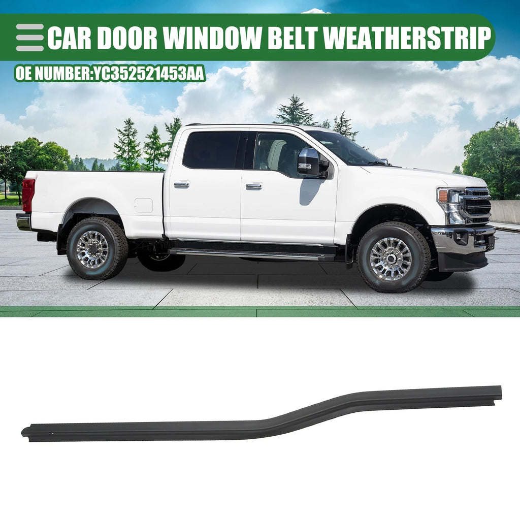 Front Right Window Belt Weatherstrip for Ford F-250 (1999–2016) Black