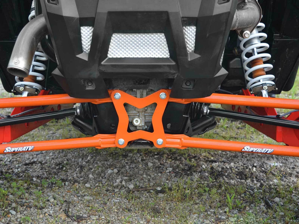 SuperATV Round Tubed Rear Radius Arms for Polaris RZR XP 1000 (2014–2023) - Orange