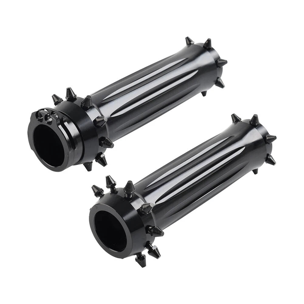 Front Spikes 1'' Motorcycle Hand Grips for Harley Touring Dyna Softail