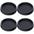 Set of 4 Round Anti-Slip Silicone Furniture Coasters for Hardwood Floors