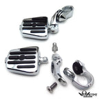 2.5" Foot Peg Kit for Harley Wide Glide, Street Glide (Chrome)
