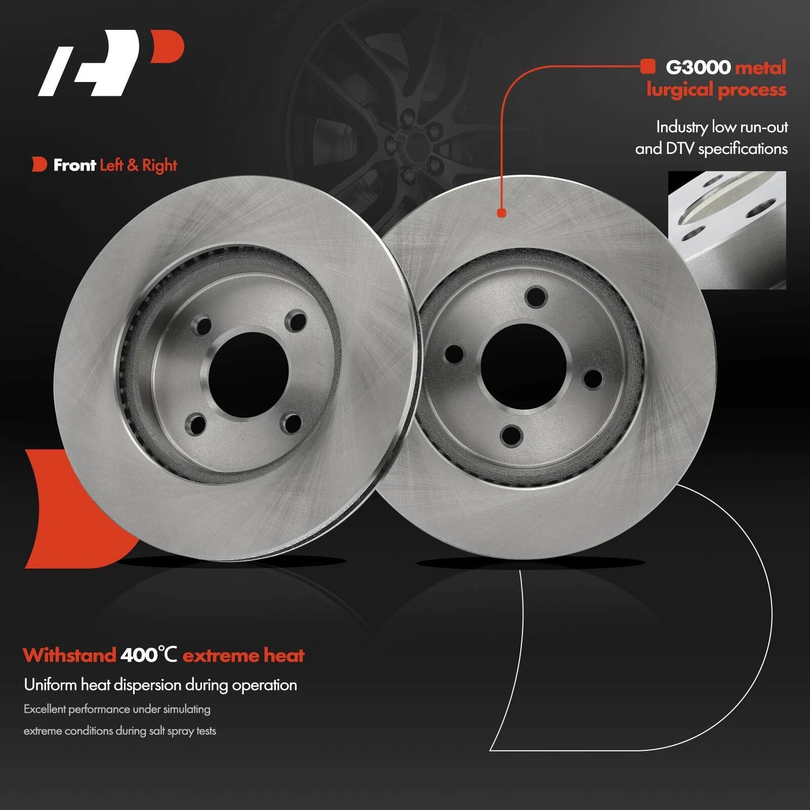 Set of 4 Disc Brake Rotors & Ceramic Pads for Nissan Versa (2012–2019)