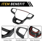 Carbon Fiber Steering Wheel Cover Trim for Ford Ranger (2023–2024)