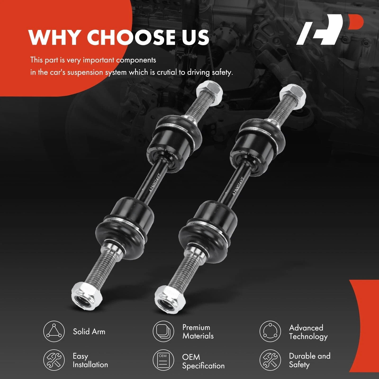 2X Front Sway Bar Link for Ford F-150 (2009–2020) Expedition (2007–2021)