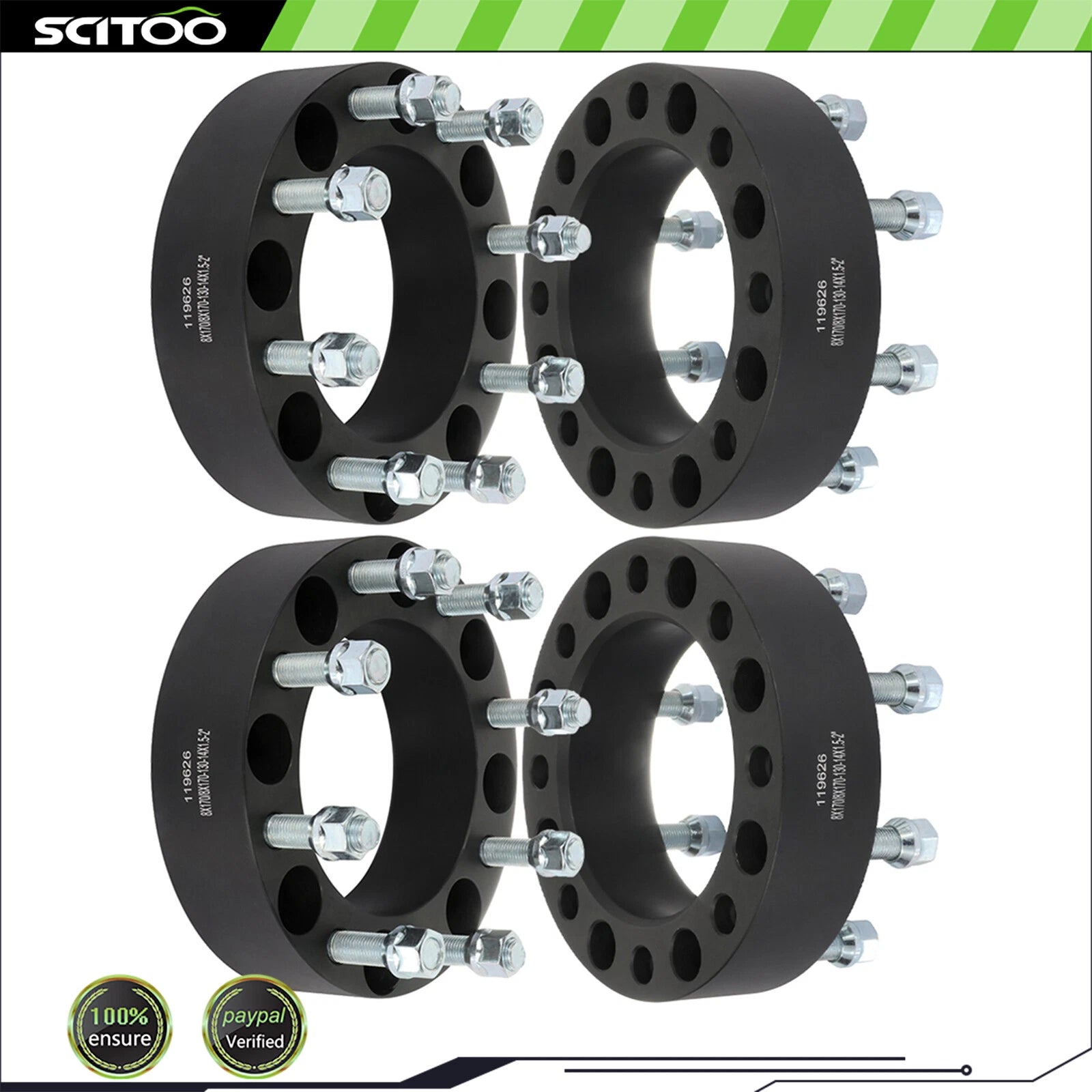 4X 8x170 2" Wheel Spacers 14x1.5 for Ford Lobo F-250 F-350 (1999–2018)