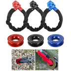Aluminum Alloy Winch Rope with Soft Shackle & Recovery Ring for Winches