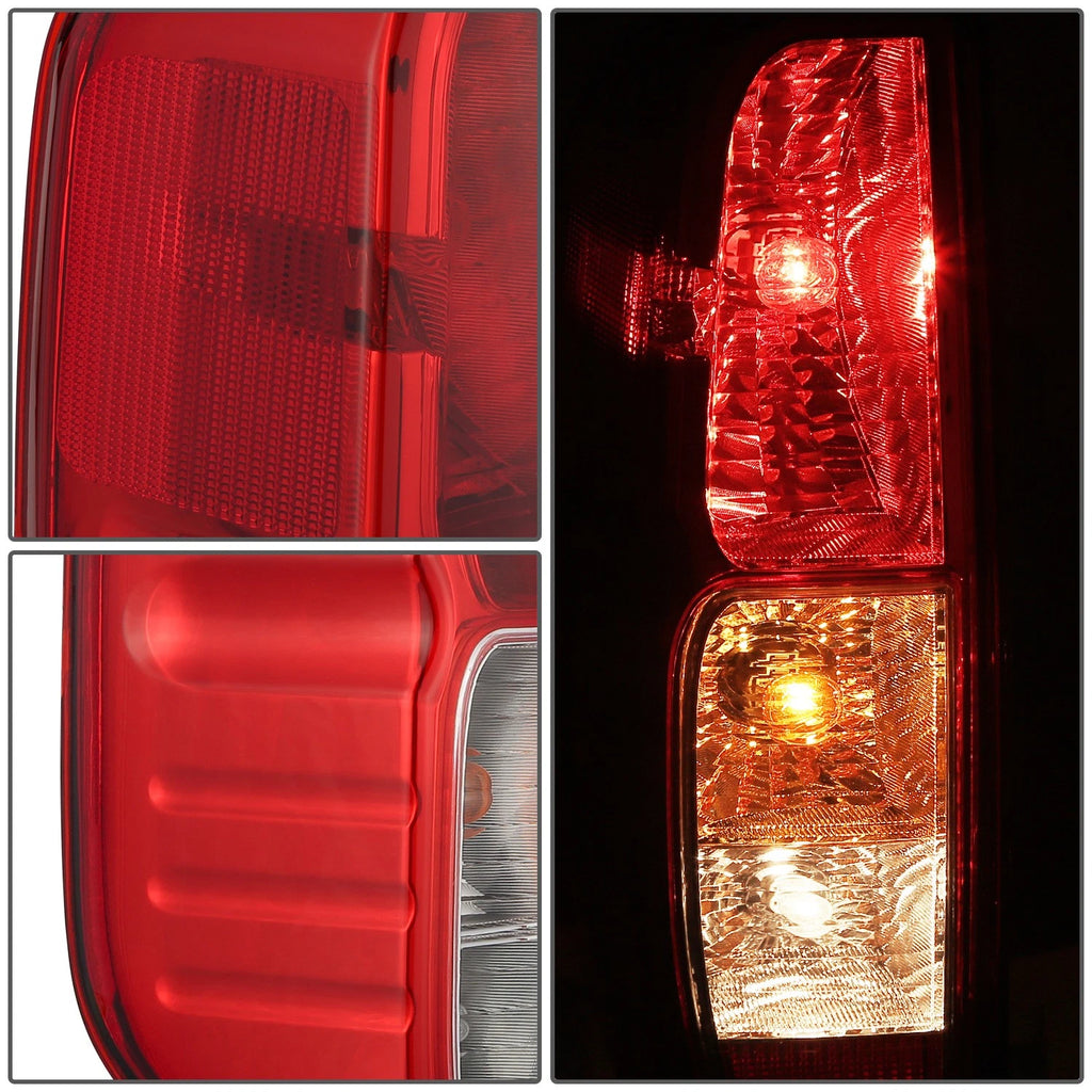 Left Side Taillight for Nissan Frontier Equator (2005–2021) Chrome Red Lens