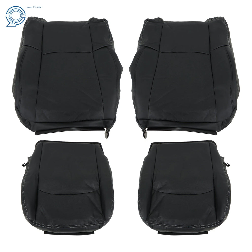 Set of 2 Black Leather Seat Covers for Ram 1500 (2013–2018)