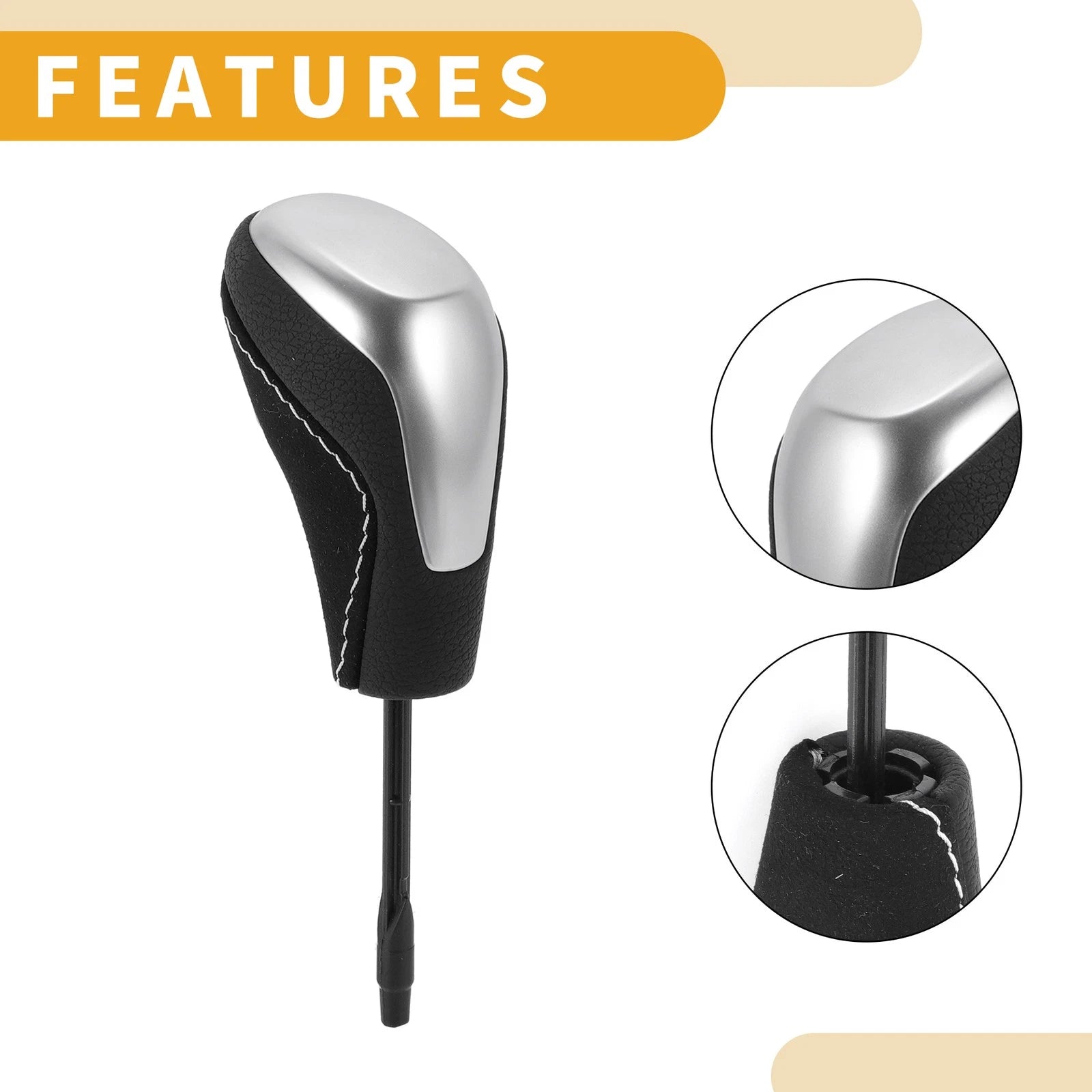 Automatic Gear Shifter Knob for BMW 318i (1997–1998) Plastic Faux Leather Black
