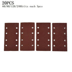 20pcs Sanding Sheets for (93x185mm, Hook & Loop)