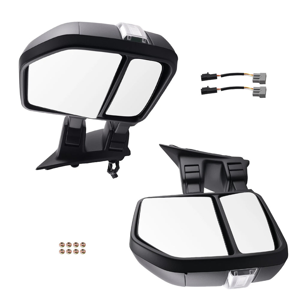 Side Mirror Pair for Ford F-250/F-550 Super Duty (1999–2007) Power Turn Signal