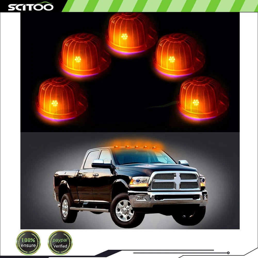 5X Amber Lens Cab Marker Light T10-6-3020-SMD for Chevy/GMC