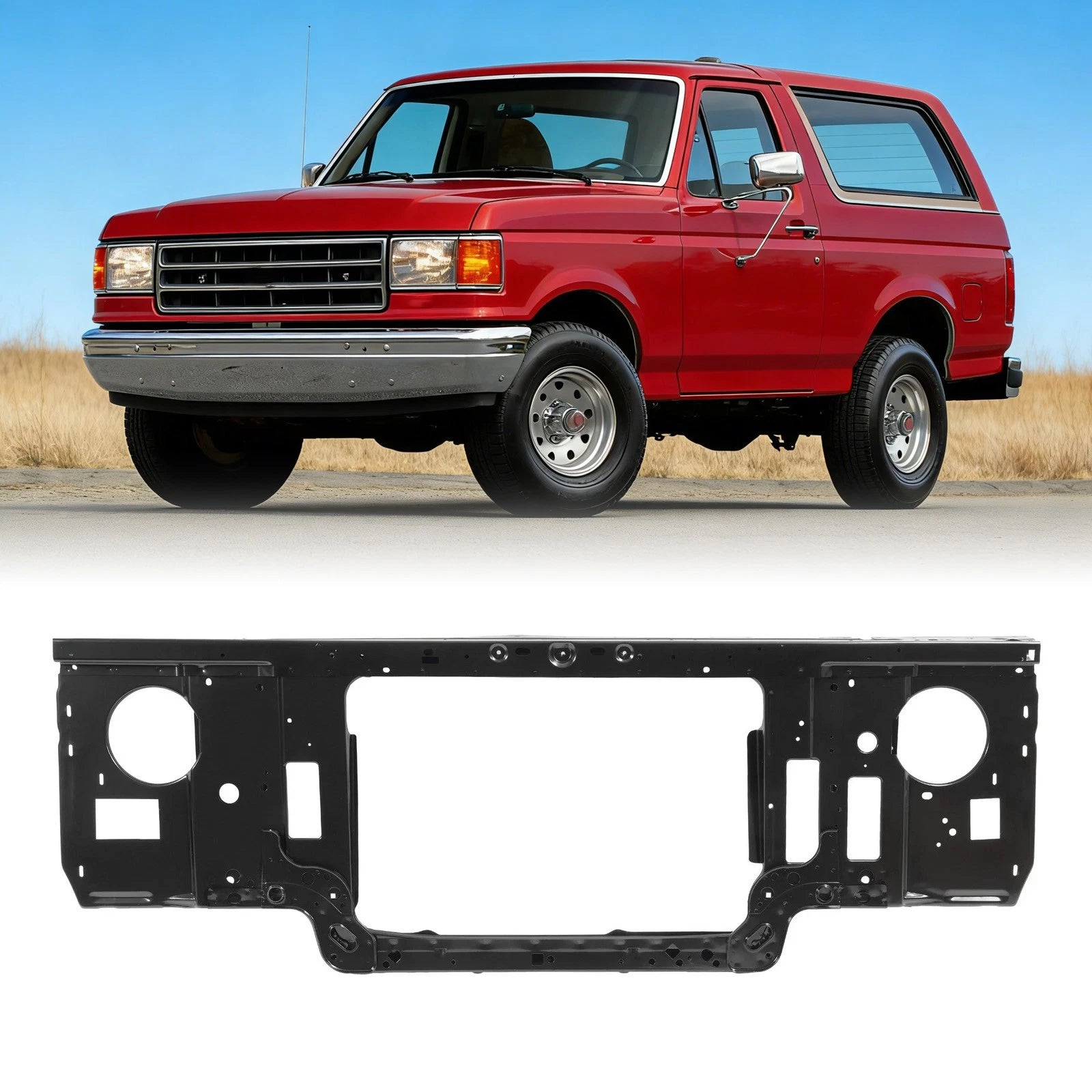 Radiator Support for Ford F-150 F-250 F-350 Bronco (1987–1991) Cooling Assembly