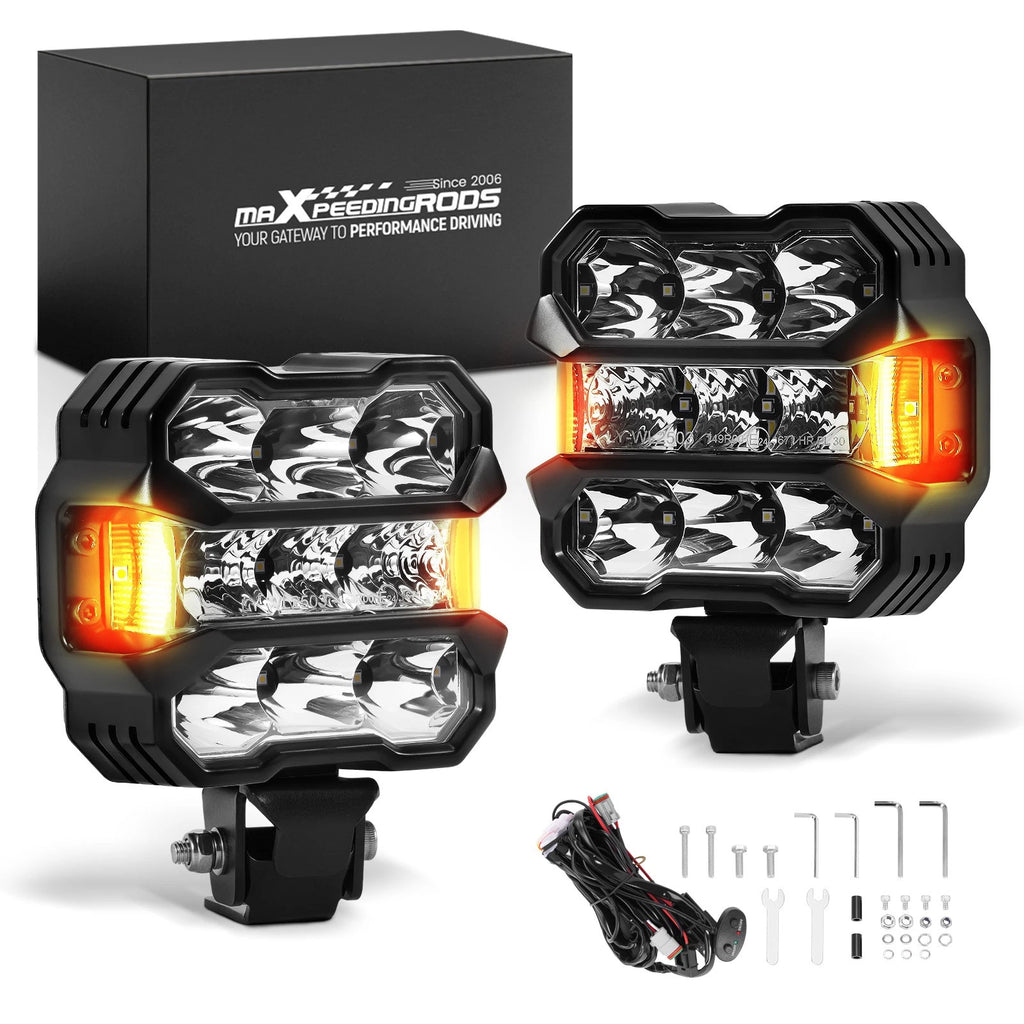 4.5" LED Work Light Bar for Offroad Vehicles (Spot & Flood)