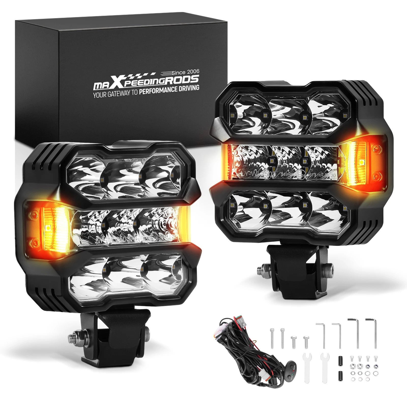 4.5" LED Work Light Bar for Offroad Vehicles (Spot & Flood)